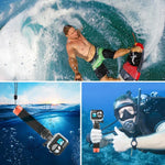 Poignées flottantes en mousse PULUZ avec sangle et base à dégagement rapide pour GoPro, Insta360, DJI et autres caméras d'action.
