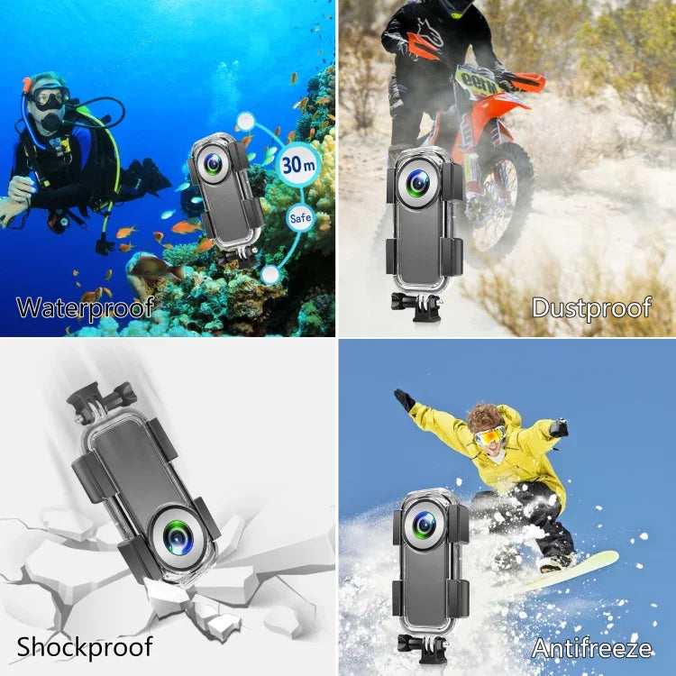 Boîtier étanche PULUZ 30 m pour Insta360 ONE X2, Boîtier sous-marin pour Insta360 ONE X2