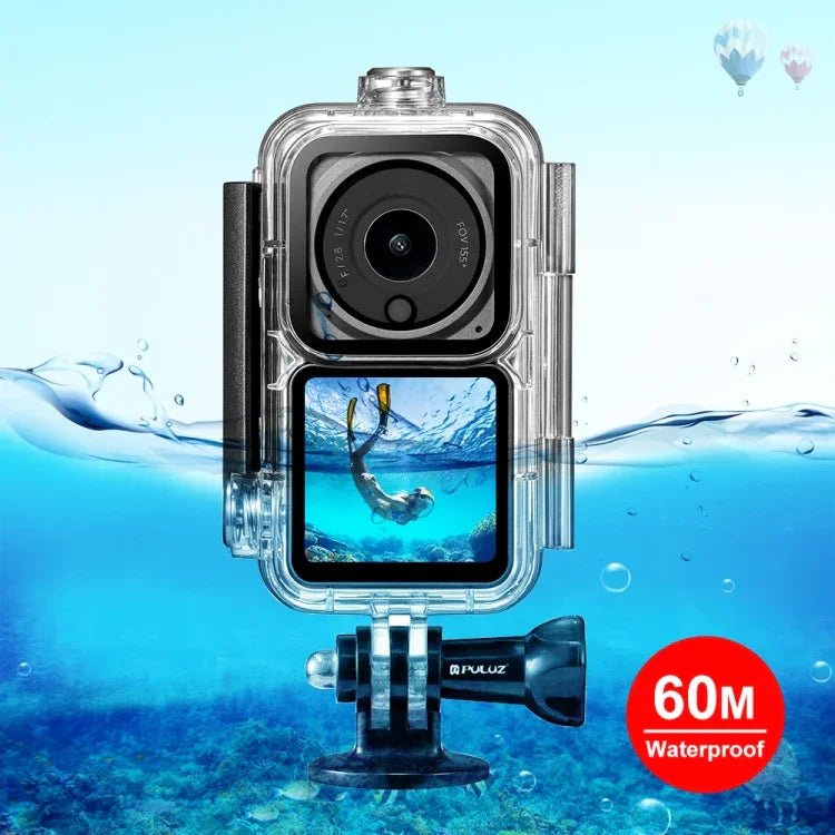 Boîtier étanche PULUZ 60 m pour caméra DJI Action 2 / Action 2 Power Combo / Action 2 Dual-Screen Combo, étui de plongée