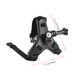 Support de mentonnière pour casque de moto PULUZ compatible avec GoPro, DJI Osmo Action et autres caméras d'action, Mentonnière de casque (noire), Mentonnière de casque (orange), Mentonnière de casque (bleue)