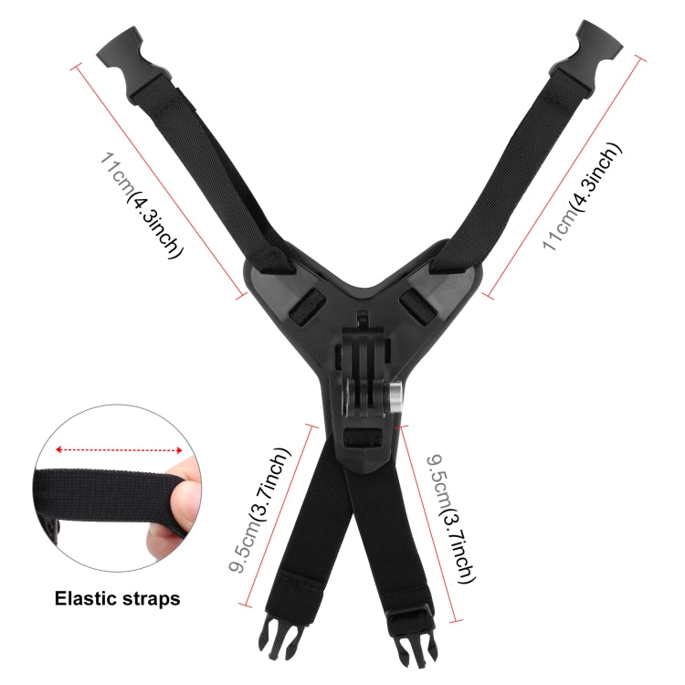 Support de mentonnière pour casque de moto PULUZ compatible avec GoPro, DJI Osmo Action et autres caméras d'action, Mentonnière de casque (noire), Mentonnière de casque (orange), Mentonnière de casque (bleue)