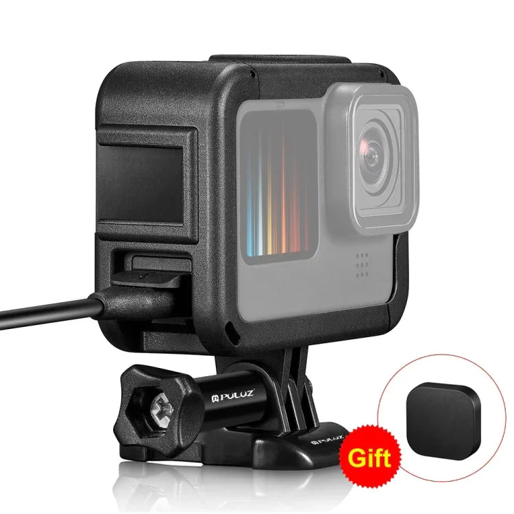 Support de cadre PA rechargeable PULUZ avec emplacement pour griffe porte-accessoires pour GoPro HERO13 Black /12 Black /11 Black /11 Black Mini /10 Black /9 Black, Support de cadre PA rechargeable