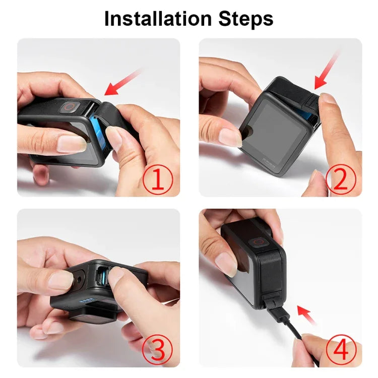 Cage d'extension PULUZ avec cache latéral pour GoPro HERO12 Black /11 Black /10 Black /9 Black, Cage PA avec cache latéral