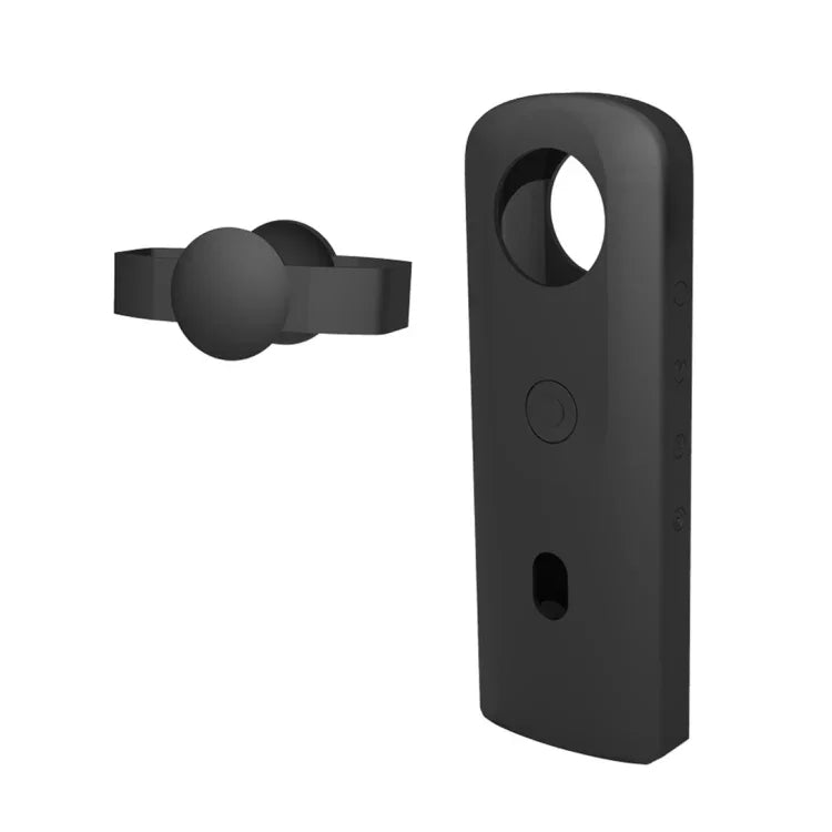 Étui de protection en silicone PULUZ avec cache-objectif pour appareil photo panoramique Ricoh Theta SC2 360, étui en silicone pour Ricoh Theta SC2 (noir)