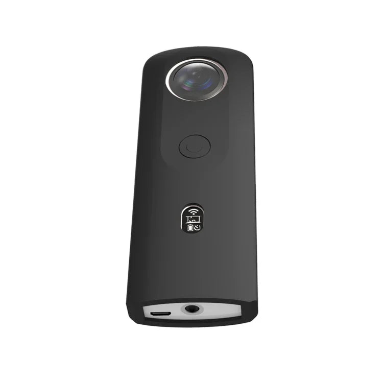 Étui de protection en silicone PULUZ avec cache-objectif pour appareil photo panoramique Ricoh Theta SC2 360, étui en silicone pour Ricoh Theta SC2 (noir)