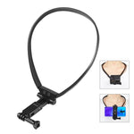 Support de cou réglable PULUZ pour caméras d'action GoPro et smartphones