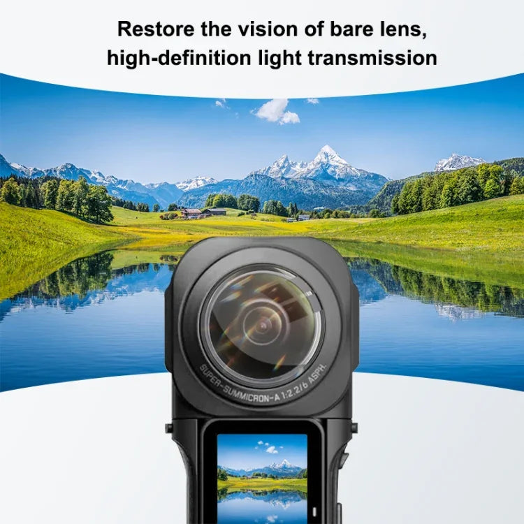 Protection d'objectif PULUZ en polycarbonate pour Insta360 ONE RS 1 pouce, édition 360, protection d'objectif