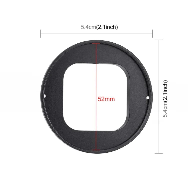 Filtre d'objectif PULUZ 52 mm CPL + UV avec bague d'adaptation pour GoPro HERO12 Black /11 Black /11 Black Mini /10 Black /9 Black, filtre CPL + UV