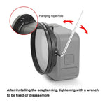 Filtre d'objectif PULUZ 52 mm CPL + UV avec bague d'adaptation pour GoPro HERO12 Black /11 Black /11 Black Mini /10 Black /9 Black, filtre CPL + UV