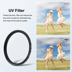 Filtre d'objectif PULUZ 52 mm CPL + UV avec bague d'adaptation pour GoPro HERO12 Black /11 Black /11 Black Mini /10 Black /9 Black, filtre CPL + UV