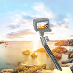 Perche à selfie flottante PULUZ 250 mm en alliage d'aluminium et fibre de carbone, bras d'extension pour GoPro, Insta360, DJI et autres caméras d'action, 250 mm