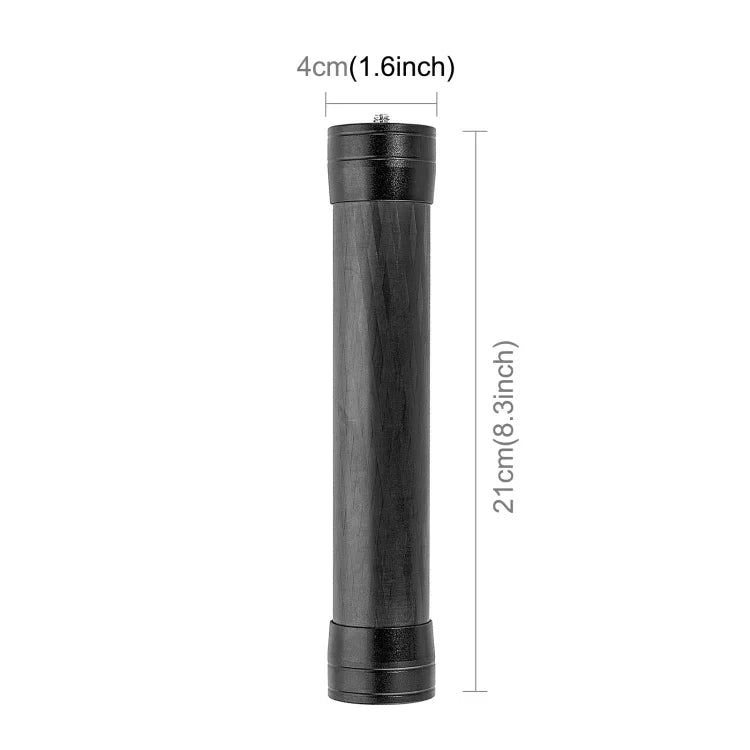 Bâton monopode d'extension en fibre de carbone PULUZ 21 cm pour cardan DJI / MOZA / Feiyu V2 / Zhiyun G5, 21 cm