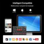 PULUZ Carte son diffusion en direct Bluetooth karaoké chant enregistrement mixeur sonore pour téléphone mobile / ordinateur / portable / tablette, version chinoise