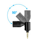 Microphone directionnel réglable PULUZ 3,5 mm Jack pour téléphone mobile, microphone téléphone 3,5 mm
