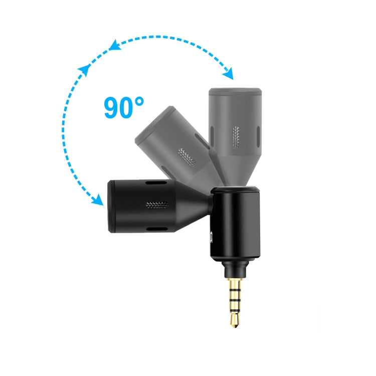 Microphone directionnel réglable PULUZ 3,5 mm Jack pour téléphone mobile, microphone téléphone 3,5 mm