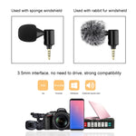 Microphone directionnel réglable PULUZ 3,5 mm Jack pour téléphone mobile, microphone téléphone 3,5 mm