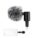 Microphone à condensateur omnidirectionnel réglable PULUZ 8 broches Jack pour téléphone mobile, microphone téléphone 8 broches