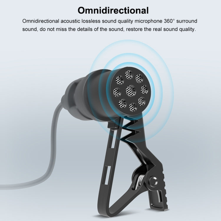 Microphone cravate filaire à clip USB PULUZ, microphone à condensateur silencieux, câble 1,2 m USB