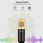 Microphone à condensateur PULUZ pour studio, diffusion et chant professionnel
