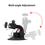 Support de téléphone à ventouse pour voiture PULUZ avec pince/vis/adaptateur pour trépied, ventouse pour téléphone de voiture