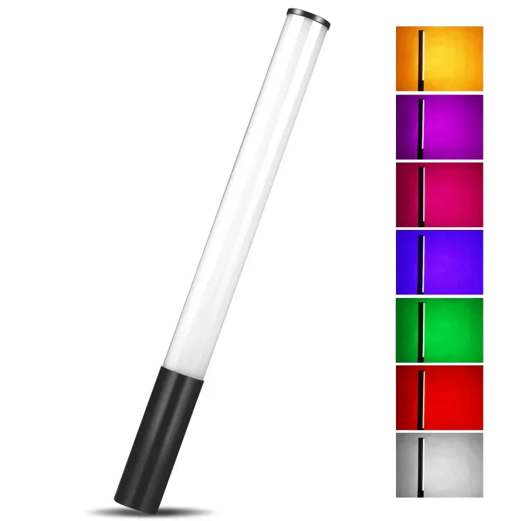 PULUZ Lampe LED portable pour photographie, corps en métal, 2500-9000K RGB, couleur complète.