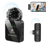 Microphone cravate sans fil PULUZ pour iPhone / iPad, récepteur 8 broches, 8 broches 1 TX + 1 RX