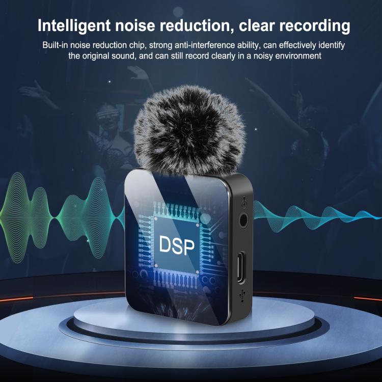 Microphone cravate sans fil PULUZ pour iPhone / iPad, récepteur 8 broches et microphones doubles, 8 broches 2 TX + 1 RX