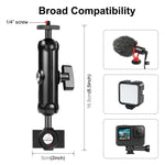 Support de rétroviseur PULUZ pour moto, fixation pour GoPro et autres caméras d'action.