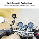 Support de rétroviseur PULUZ pour moto, fixation pour GoPro et autres caméras d'action.