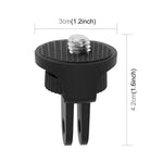 Adaptateur pour trépied de caméra d'action PULUZ à vis réglable 1/4 pouce en ABS, adaptateur pour caméra ABS