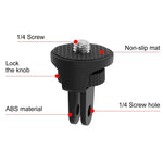 Adaptateur pour trépied de caméra d'action PULUZ à vis réglable 1/4 pouce en ABS, adaptateur pour caméra ABS