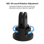 Adaptateur pour trépied de caméra d'action PULUZ à vis réglable 1/4 pouce en ABS, adaptateur pour caméra ABS