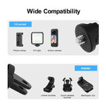 Adaptateur pour trépied de caméra d'action PULUZ à vis réglable 1/4 pouce en ABS, adaptateur pour caméra ABS