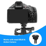 Adaptateur pour trépied de caméra d'action PULUZ à vis réglable 1/4 pouce en ABS, adaptateur pour caméra ABS