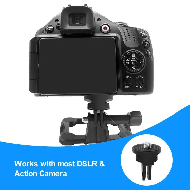 Adaptateur pour trépied de caméra d'action PULUZ à vis réglable 1/4 pouce en ABS, adaptateur pour caméra ABS