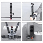 Adaptateur pour trépied de caméra d'action PULUZ à vis réglable 1/4 pouce en ABS, adaptateur pour caméra ABS