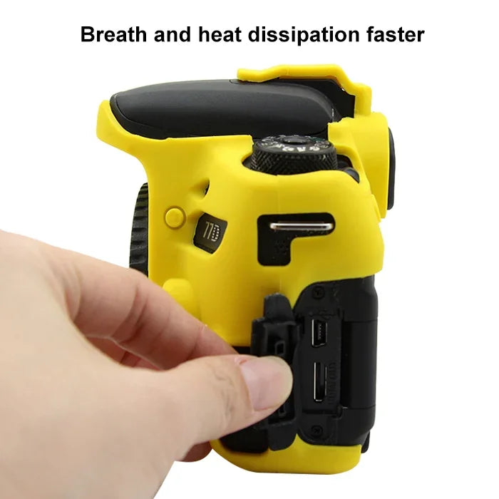 Étui de protection souple en silicone PULUZ pour Canon EOS 77D, pour Canon 77D