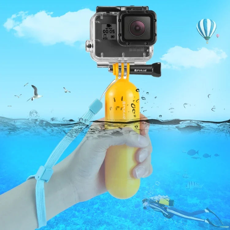 Poignée flottante PULUZ avec dragonne pour GoPro, Insta360, DJI et autres caméras d'action.