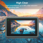 Film de protection en verre trempé anti-explosion pour écran avant et arrière de l'objectif PULUZ 3-en-1 de DJI Osmo Action 3