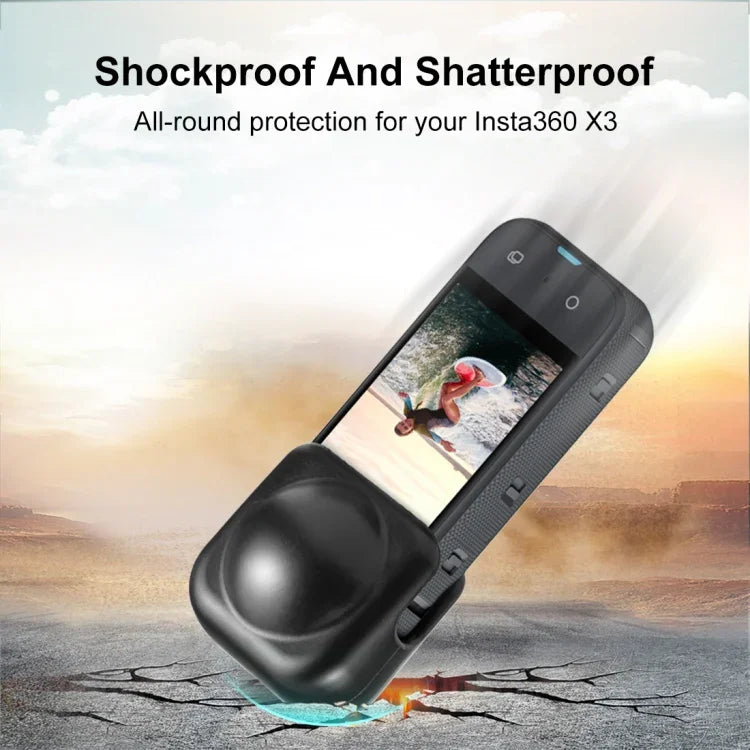 Protection d'objectif en silicone PULUZ pour Insta360 X3