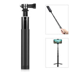 Perche à selfie monopode en métal PULUZ de 73,5 cm avec base adaptatrice invisible et vis pour Insta360 One RS / X2 / X3 / DJI Osmo 360, monopode de 70 cm
