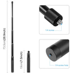 Perche à selfie monopode en métal PULUZ de 73,5 cm avec base adaptatrice invisible et vis pour Insta360 One RS / X2 / X3 / DJI Osmo 360, monopode de 70 cm