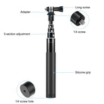 Perche à selfie monopode en métal PULUZ de 73,5 cm avec base adaptatrice invisible et vis pour Insta360 One RS / X2 / X3 / DJI Osmo 360, monopode de 70 cm
