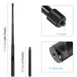 Perche à selfie monopode en métal PULUZ de 110 cm avec base adaptatrice invisible et vis pour Insta360 One RS / X2 / X3 / X4 / DJI Osmo 360, monopode de 110 cm