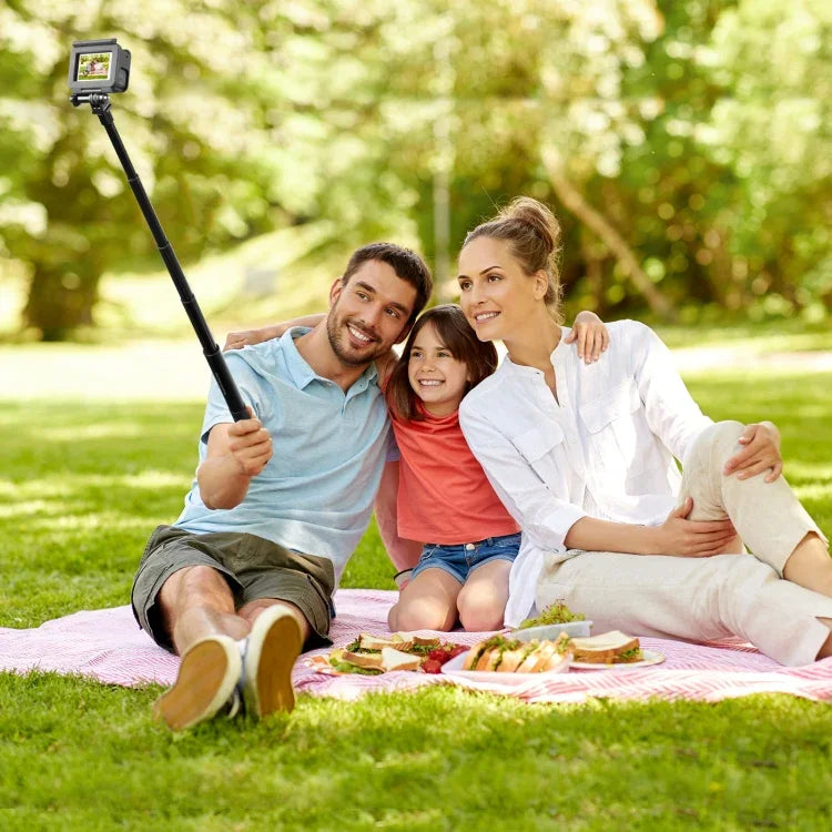 Perche à selfie monopode en métal PULUZ de 110 cm avec base adaptatrice invisible et vis pour Insta360 One RS / X2 / X3 / X4 / DJI Osmo 360, monopode de 110 cm