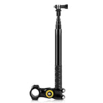 Support de fixation pour guidon de moto/vélo PULUZ avec trépied monopode intégré.