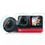 Film de protection en verre trempé pour Insta360 One RS PULUZ 3 en 1 : écran, objectif 4K et objectif Leica.