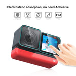 Film de protection en verre trempé pour Insta360 One RS PULUZ 3 en 1 : écran, objectif 4K et objectif Leica.
