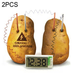 Kit éducatif horloge numérique DIY pomme de terre verte innovante avec écran LCD 2 pouces (pomme de terre NON incluse), Horloge numérique pomme de terre