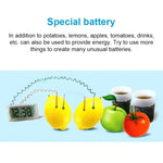 Kit éducatif horloge numérique DIY pomme de terre verte innovante avec écran LCD 2 pouces (pomme de terre NON incluse), Horloge numérique pomme de terre